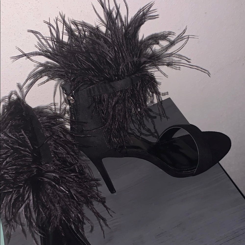 Black Feather heels